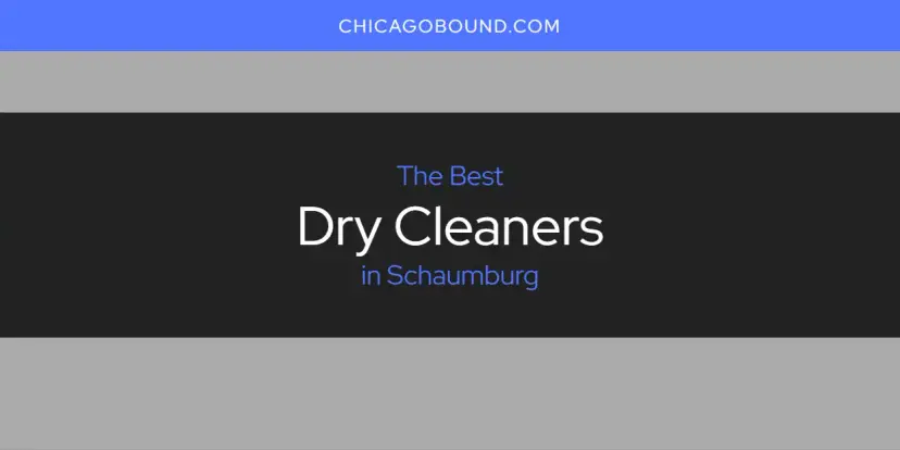 The Absolute Best Dry Cleaners in Schaumburg  [Updated 2024]